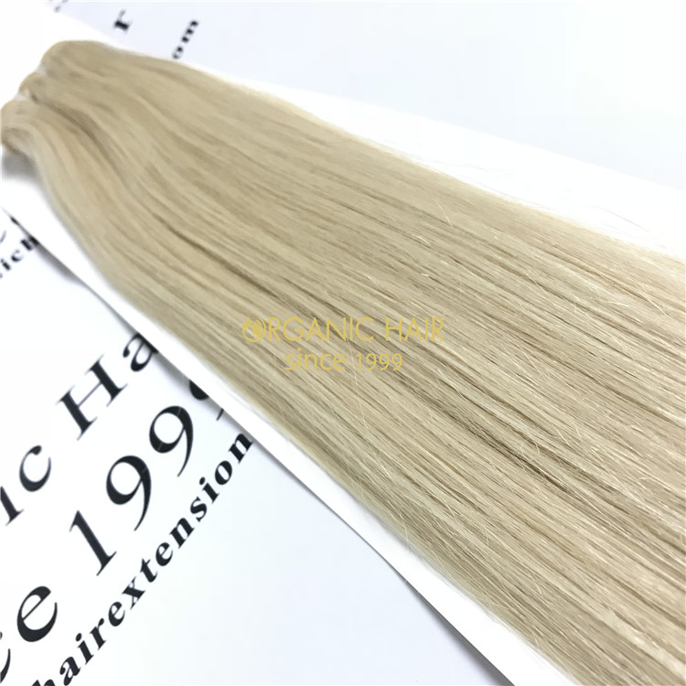 Human remy hair weft extensions wholesale #101 color X68